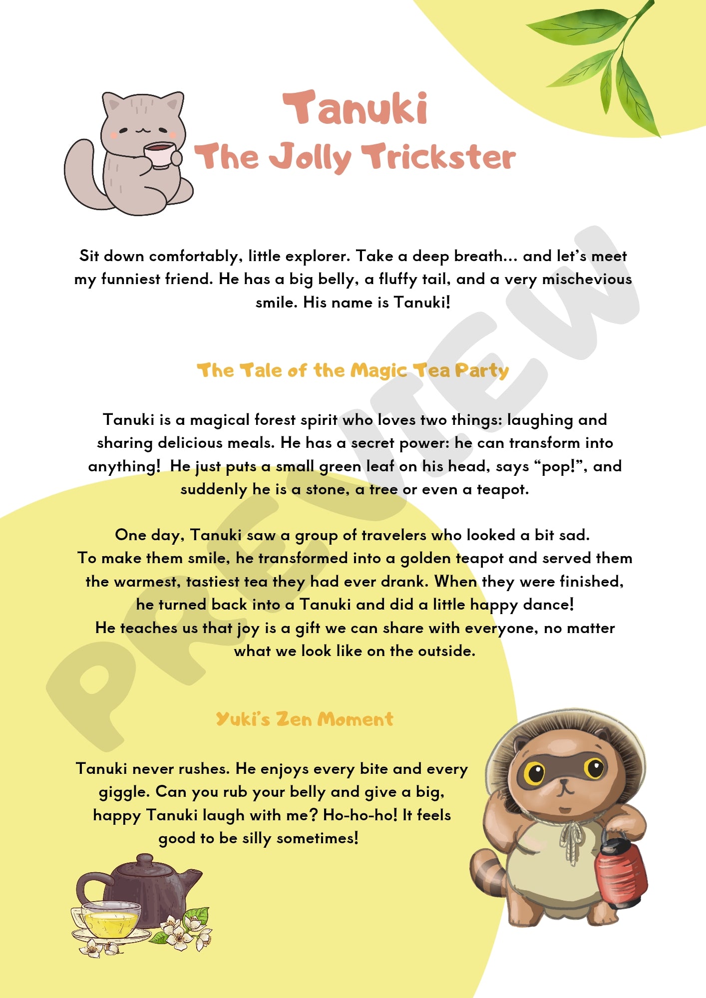 Yuki’s Magic Tales: Printable Japanese Folklore & Activity Guide for Little Explorers