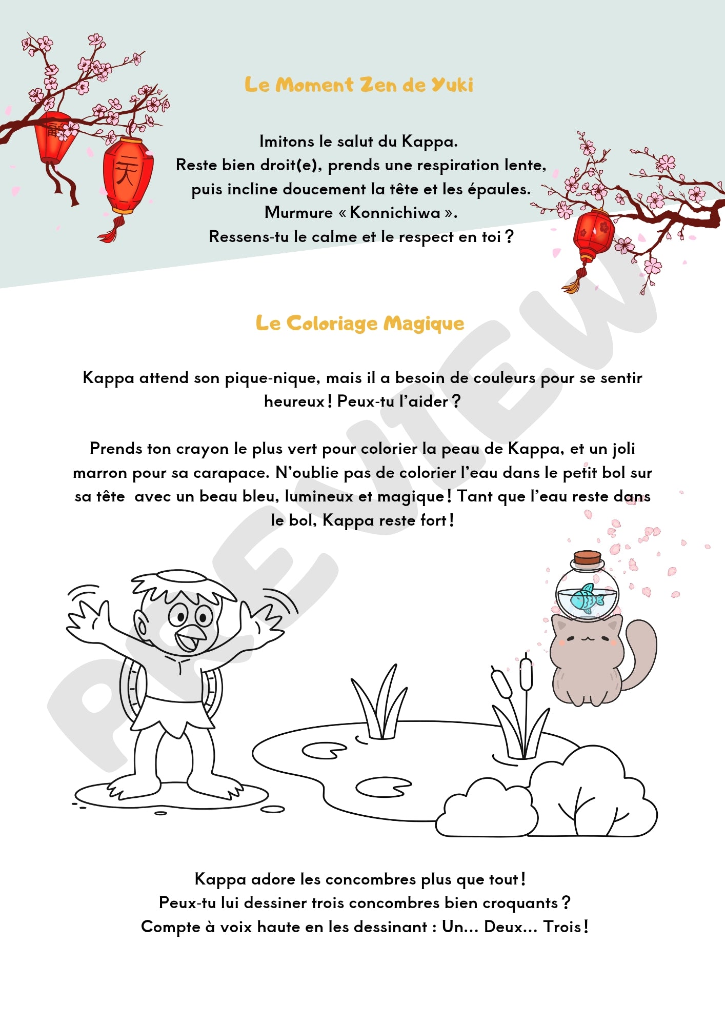 Les Contes Magiques de Yuki : Cahier d'activités sur le folklore japonais pour enfants (4-6 ans)