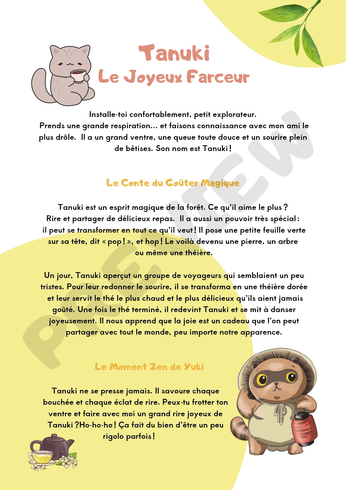 Les Contes Magiques de Yuki : Cahier d'activités sur le folklore japonais pour enfants (4-6 ans)