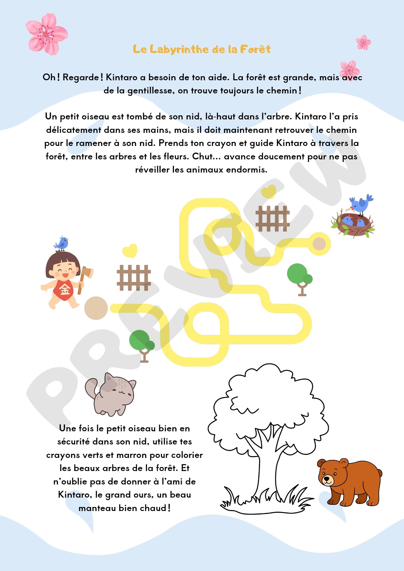 Les Contes Magiques de Yuki : Cahier d'activités sur le folklore japonais pour enfants (4-6 ans)