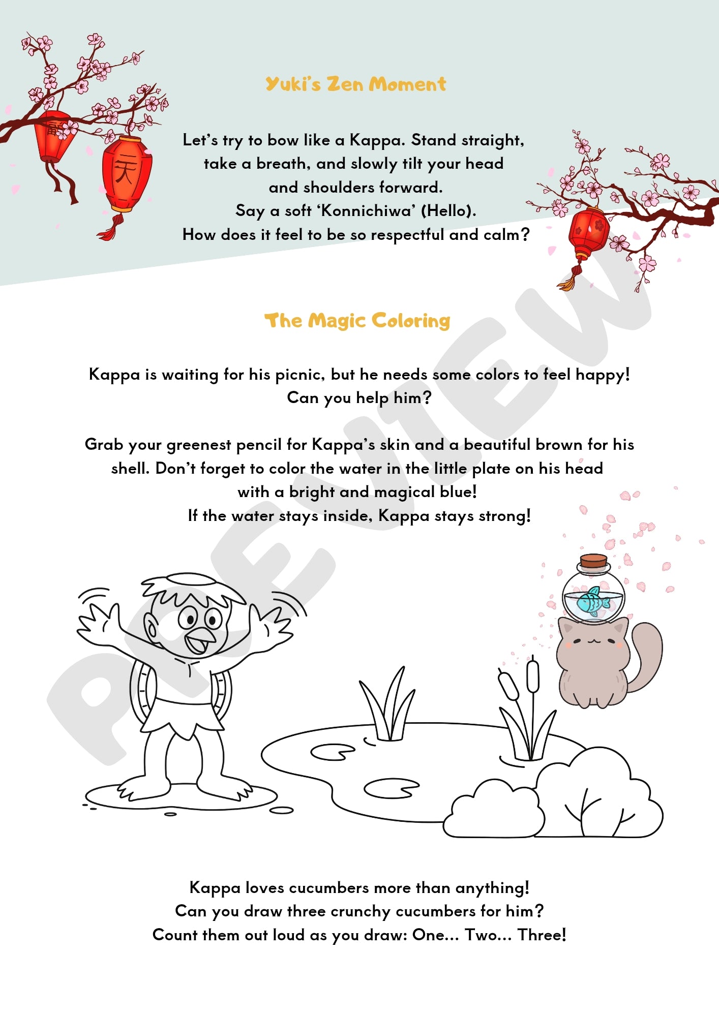 Yuki’s Magic Tales: Printable Japanese Folklore & Activity Guide for Little Explorers
