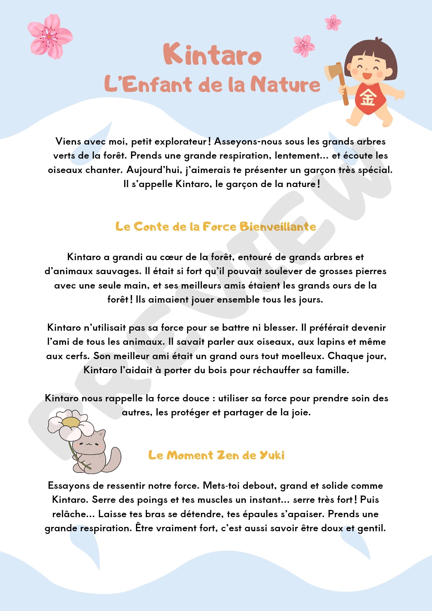 Les Contes Magiques de Yuki : Cahier d'activités sur le folklore japonais pour enfants (4-6 ans)