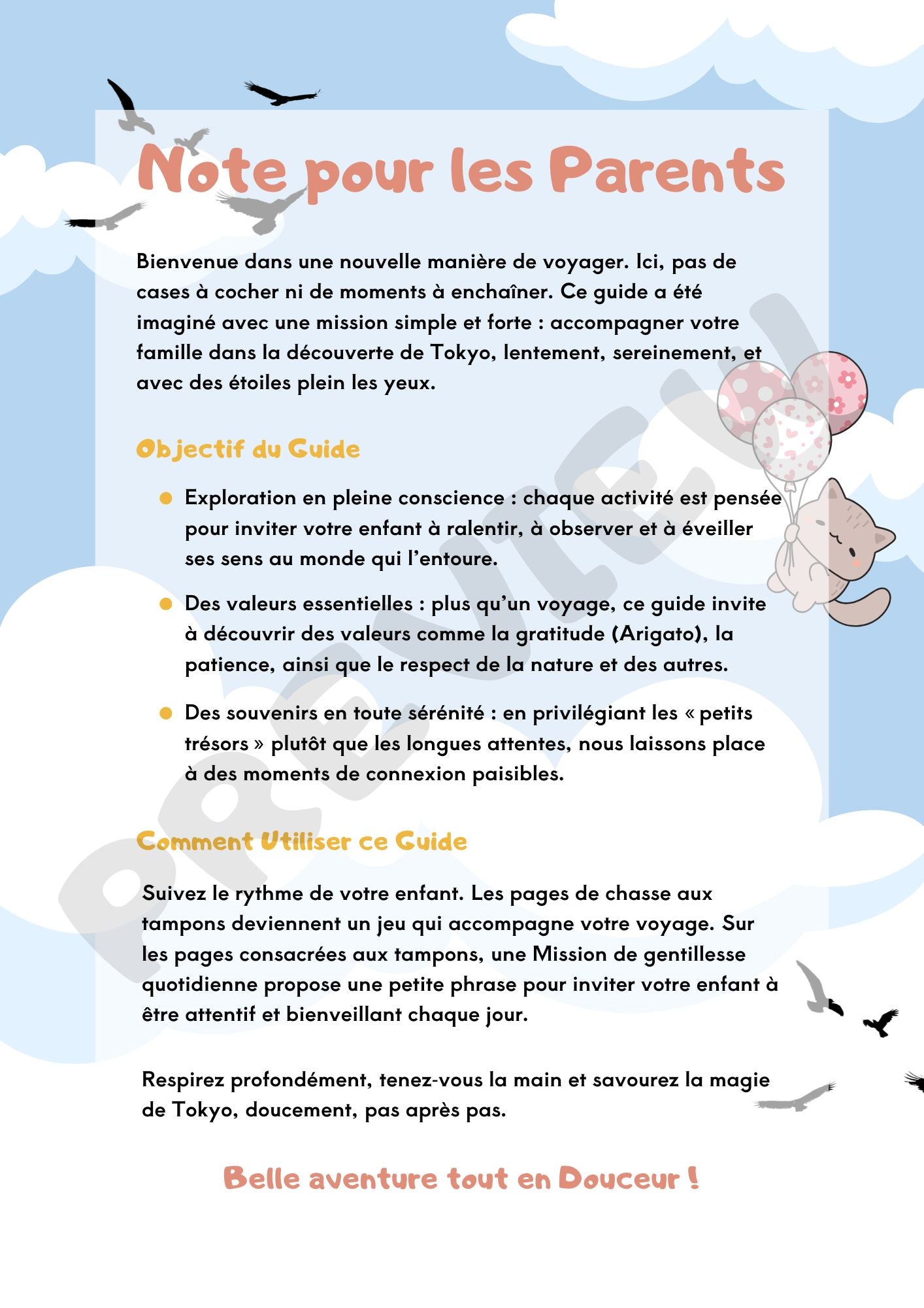 Guide de Tokyo pour Enfants (4-6 ans) : Éveil, Mindfulness & Découverte du Japon (PDF)