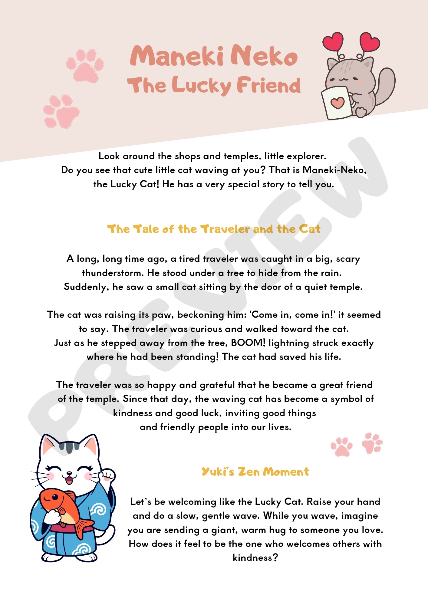 Yuki’s Magic Tales: Printable Japanese Folklore & Activity Guide for Little Explorers