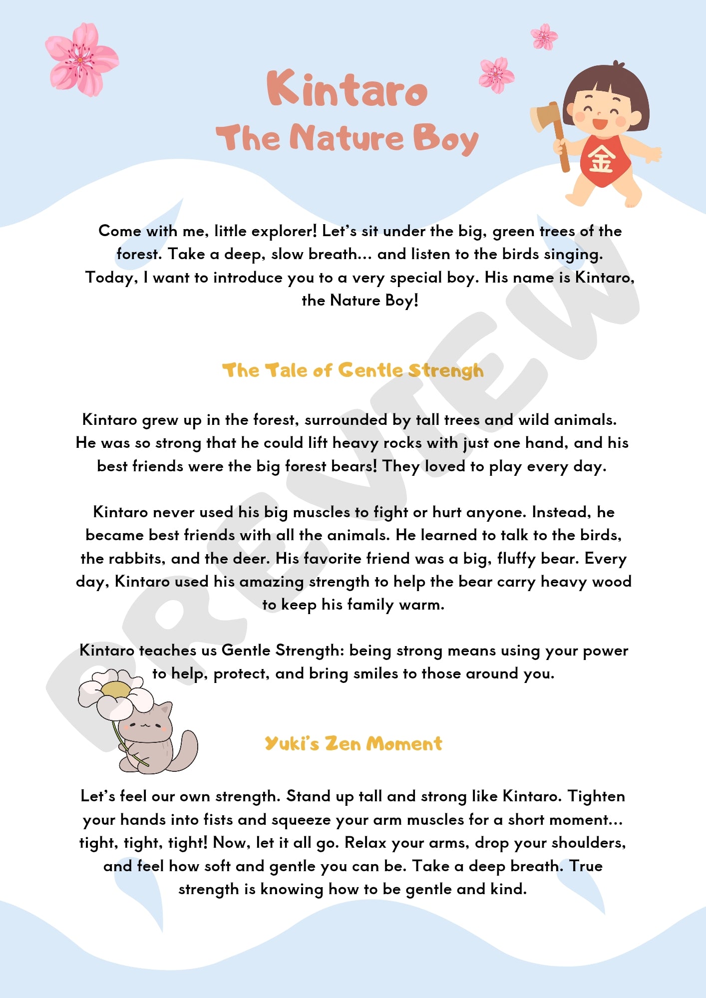 Yuki’s Magic Tales: Printable Japanese Folklore & Activity Guide for Little Explorers